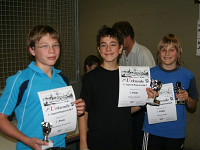Die Sieger in U15, Tobias Schmude (Mitte 1. Platz), Pascal Jaekel (rechts 3. Platz)