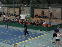 Die Jahnhalle im Badmintonfieber am Spieltag