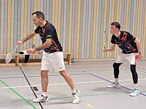 Lars Wegamann und Justin Geiger im 2. Herrendoppel Lars Wegamann und Justin Geiger im 2. Herrendoppel